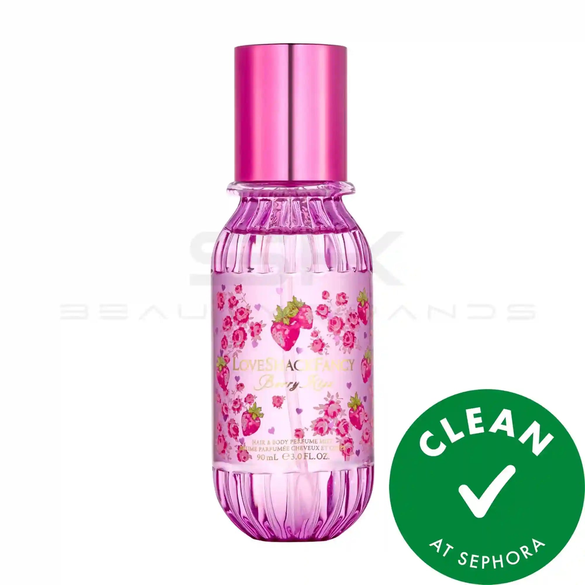 LoveShackFancy Mini Berry Kiss Hair & Body Perfume Mist with Marshmallow 3 Oz / 90 ML