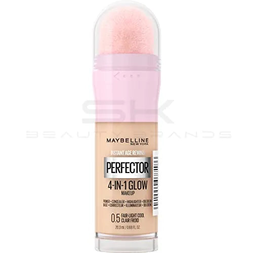 Maybelline, Instant Age Rewind, Perfector 4-in-1 Glow Makeup, 0.5 Fair-Light Cool, 0.68 Fl Oz (20 Ml)