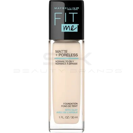 Maybelline New York Fit Me Matte + Poreless Foundation Makeup  Porcelain  1 Fl Oz