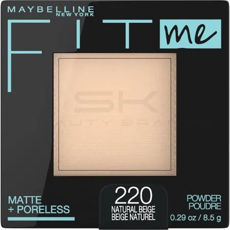 טען תמונה 1 בתצוגת גלריה. Maybelline Fit Me Matte + Poreless Pressed Powder - 220 Beige - 0.29oz: Paraben-Free, Sulfate-Free, Phthalate-Free, for Oily and Combination Skin