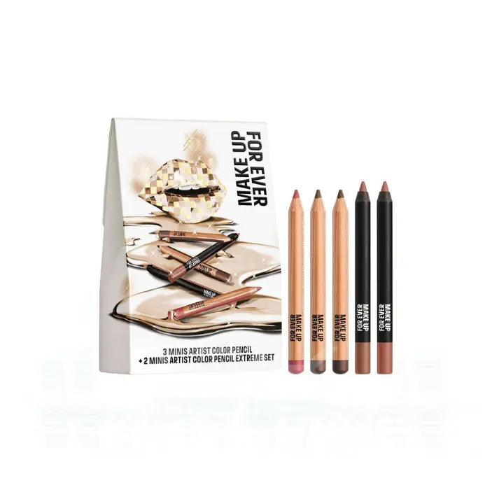 Make Up For Ever | מארז 5 עפרונות שפתיים מיני עמידים "Mini Artist Color Pencil Original & Extreme Lip Liner Set"