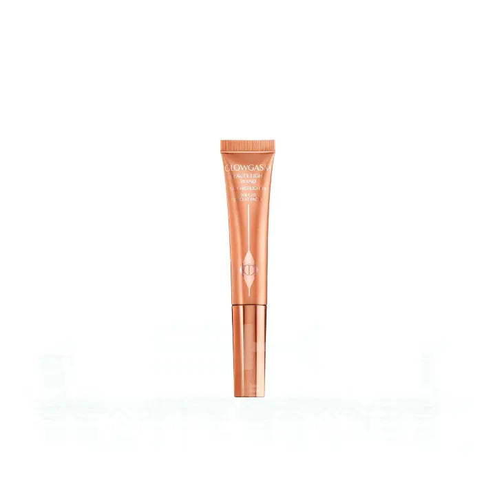Charlotte Tilbury | סומק והיילייטר נוזלי (גוון Peachgasm) "Glowgasm Beauty Light Wand"