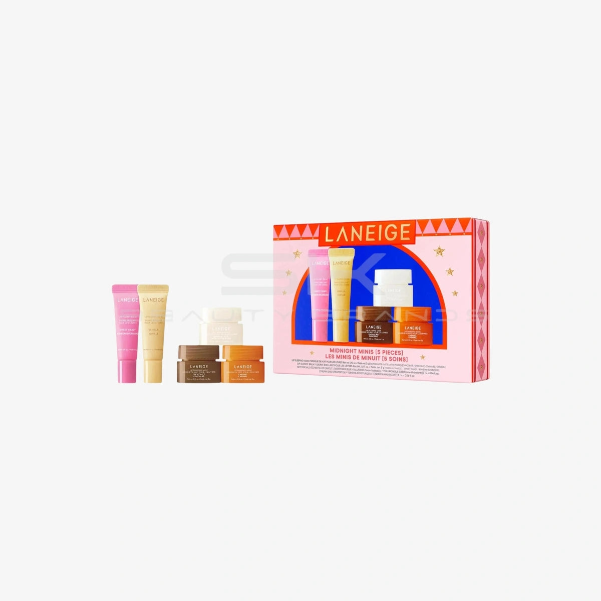 Laneige | מארז 5 מסכות שפתיים לטיפול עמוק בלילה "Midnight Minis"