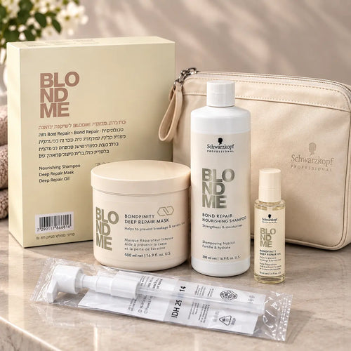 טען תמונה 1 בתצוגת גלריה. Schwarzkopf Professional BLONDME | ערכת שיקום מקצועית לשיער בלונדיני – Shampoo, Mask & Oil