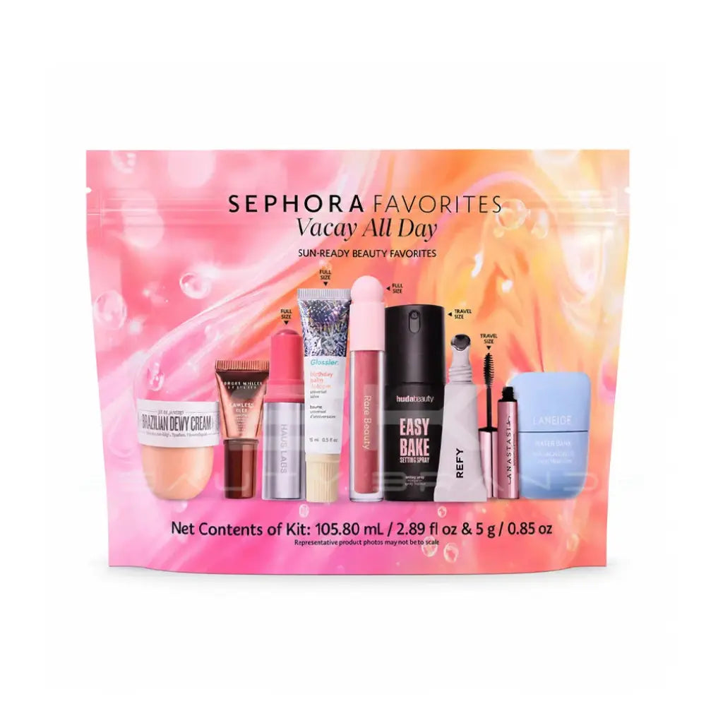 Sephora | מארז מוצרי איפור וטיפוח למראה זוהר "Favorites Vacay All Day Makeup and Skincare Value Set"